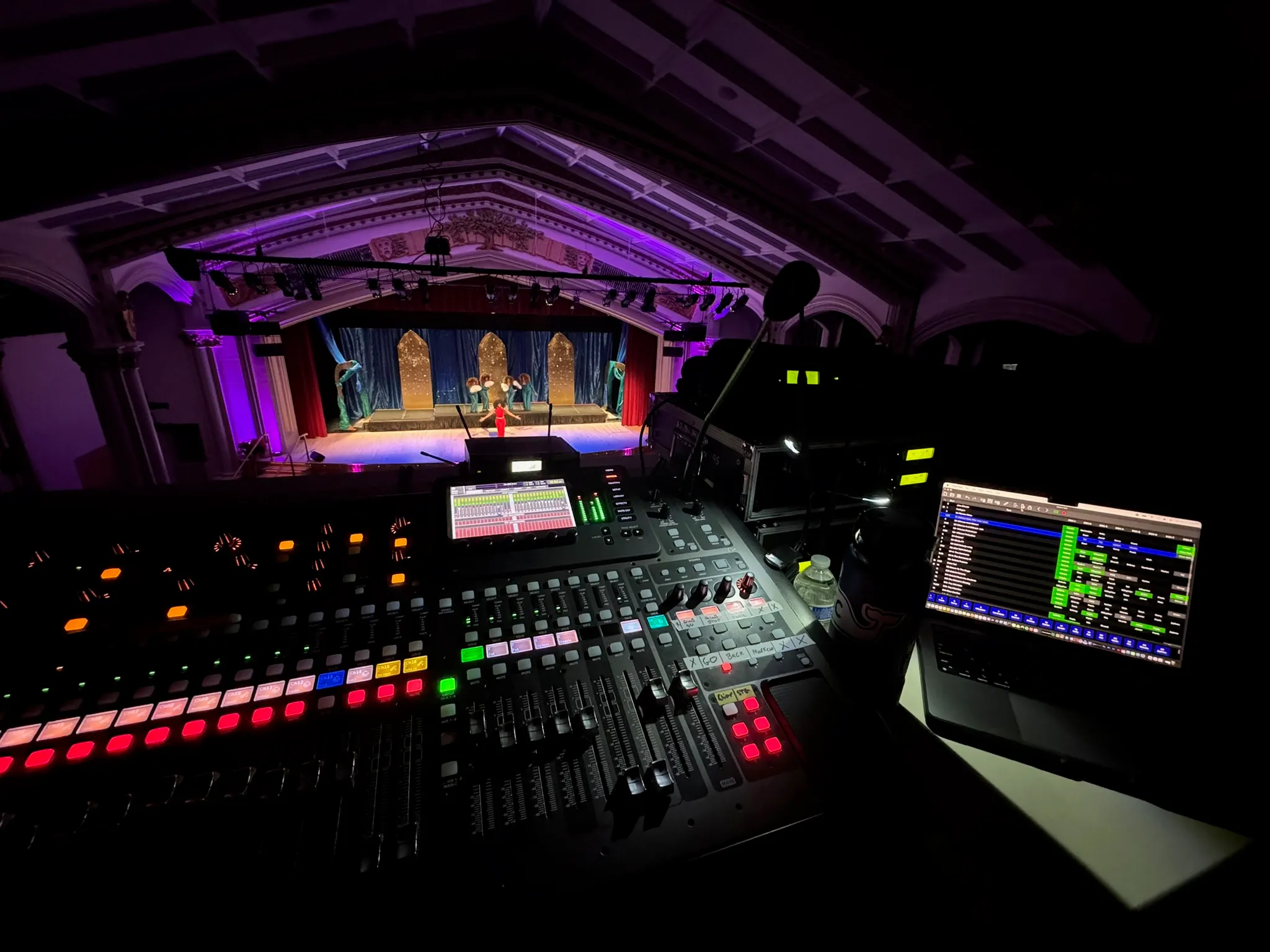 Professional sound console in venue